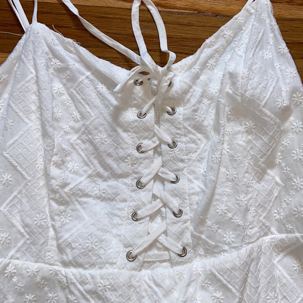 Forever 21 - White Corset Cami Dress - 1X / 14 - Picture 2 of 7